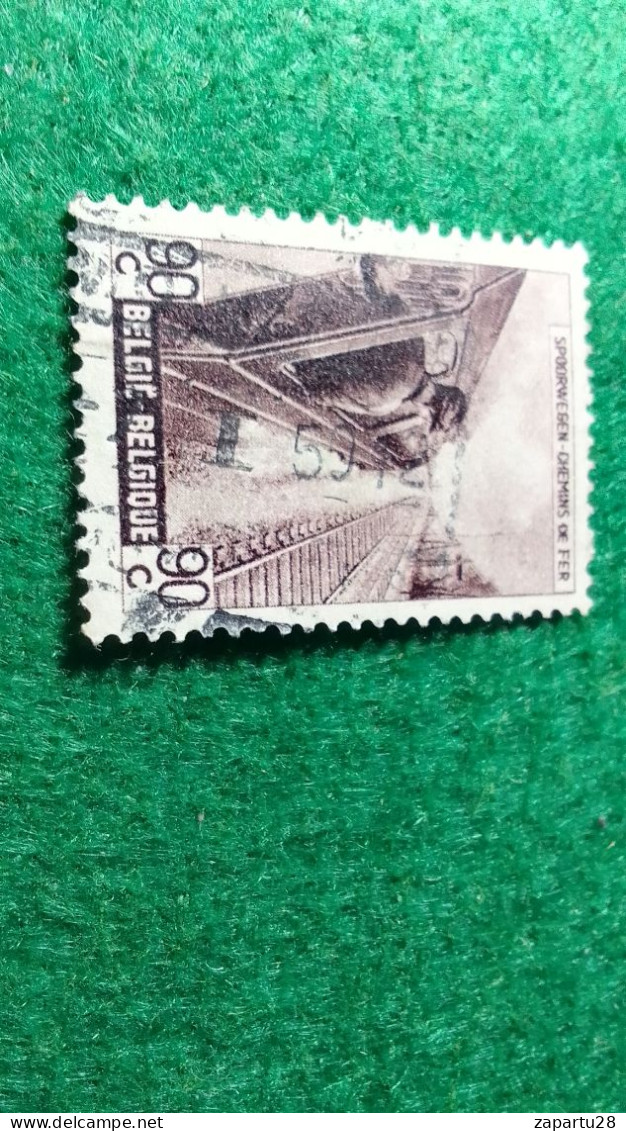 BELÇİKA-   DEMİRYOLU PAKET  POSTASI --1952-87-  90  C   DAMGALI - Afgestempeld