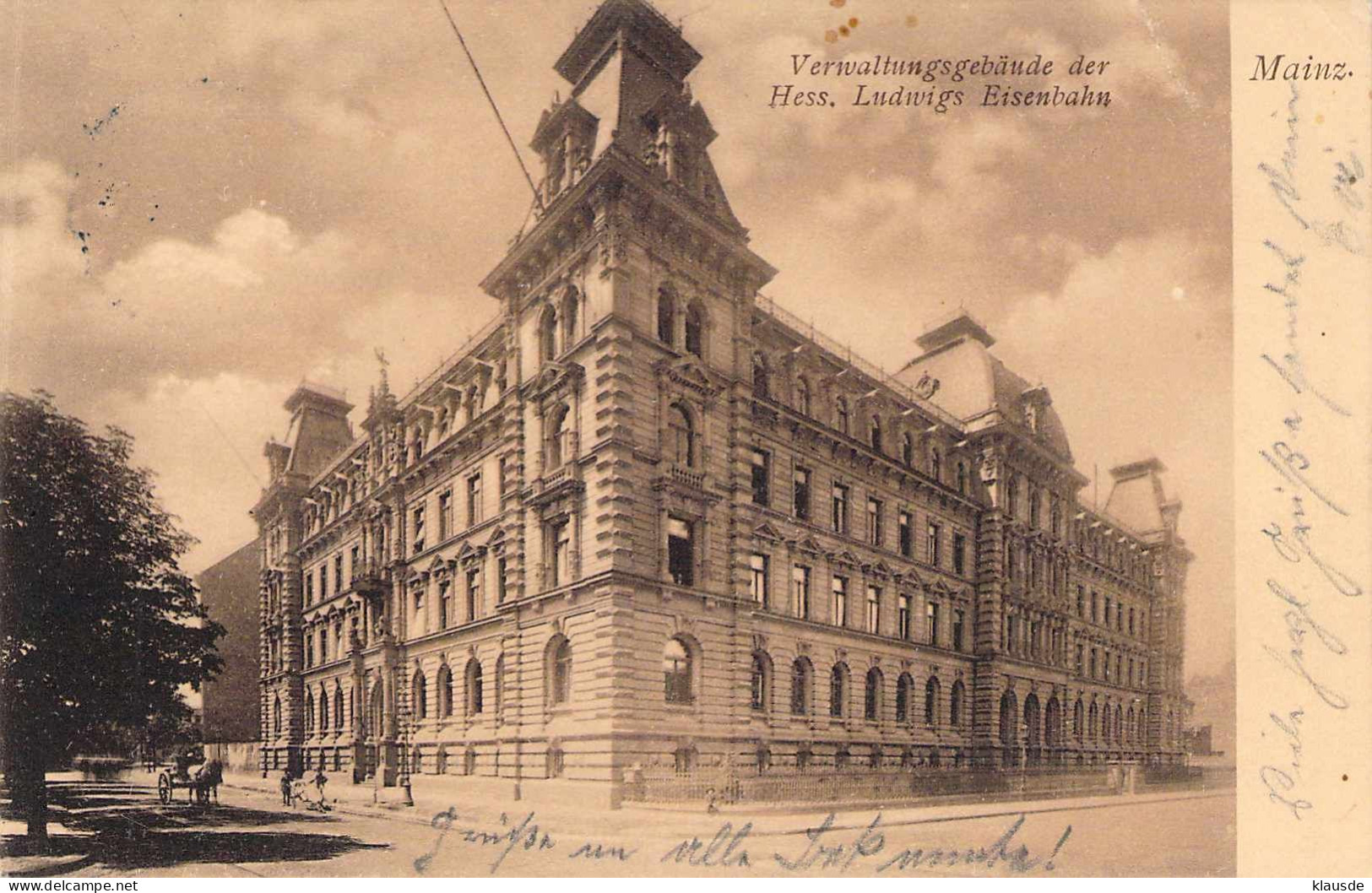 Mainz - Verwaltungsgebäude Der Hess.Ludwigs Eisenbahn Gel.1908 - Mainz