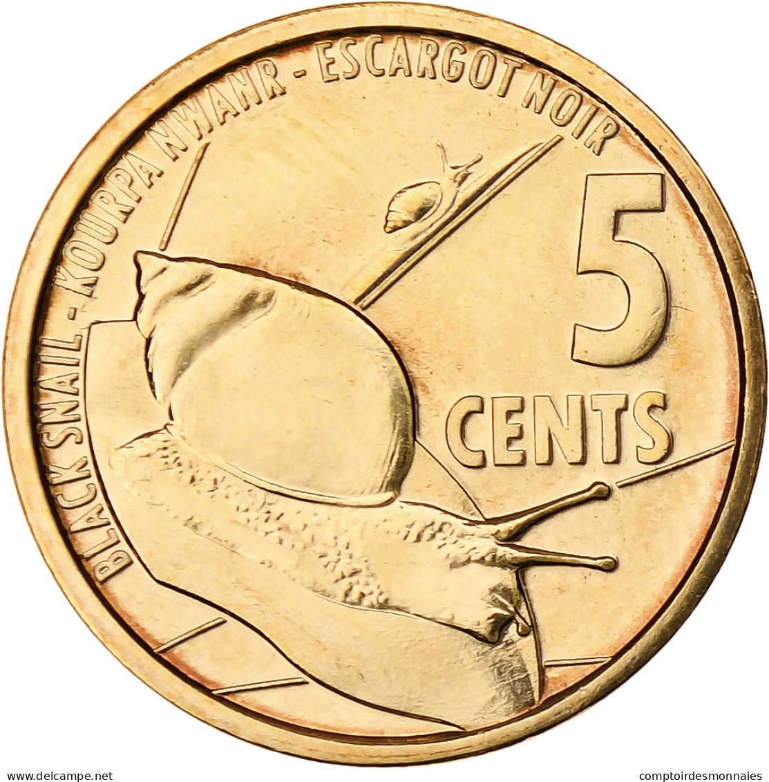 Seychelles, 5 Cents, 2021, Bronze Plated Steel, SPL - Seychelles