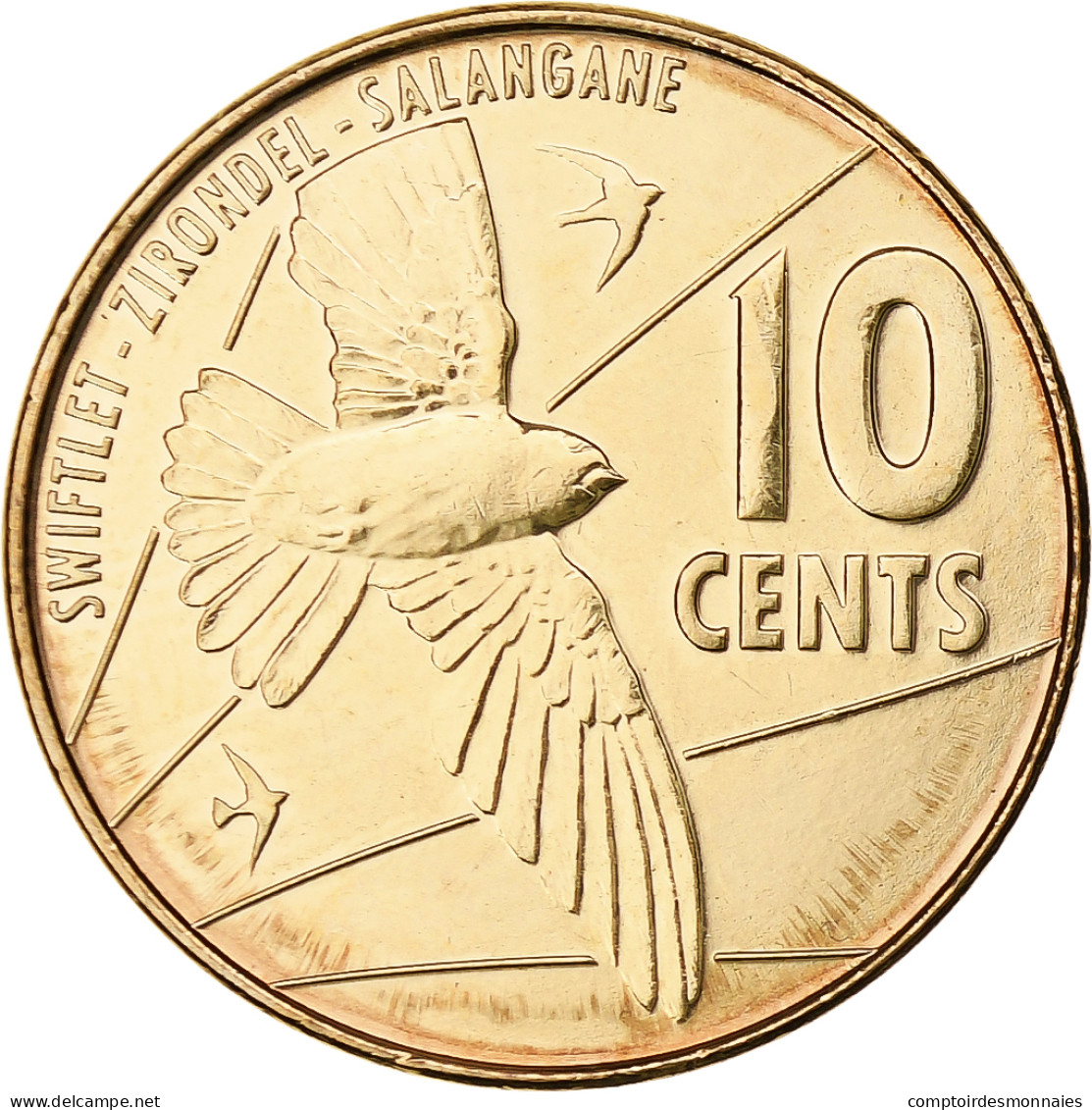 Seychelles, 10 Cents, 2021, Bronze Plated Steel, SPL - Seychelles