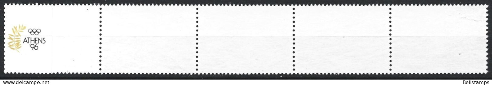 Greece 1988. Scott #1627a (U) Olympics  *Complete Strip* - Used Stamps