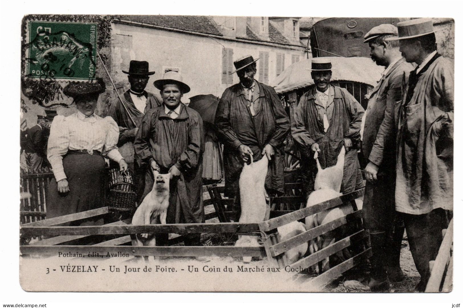 89 VEZELAY - Un Jour De Foire - Un Coin Du Marché Aux Cochons N° 3 - Edit Pothain 1907 - Gros Plan - Fairs