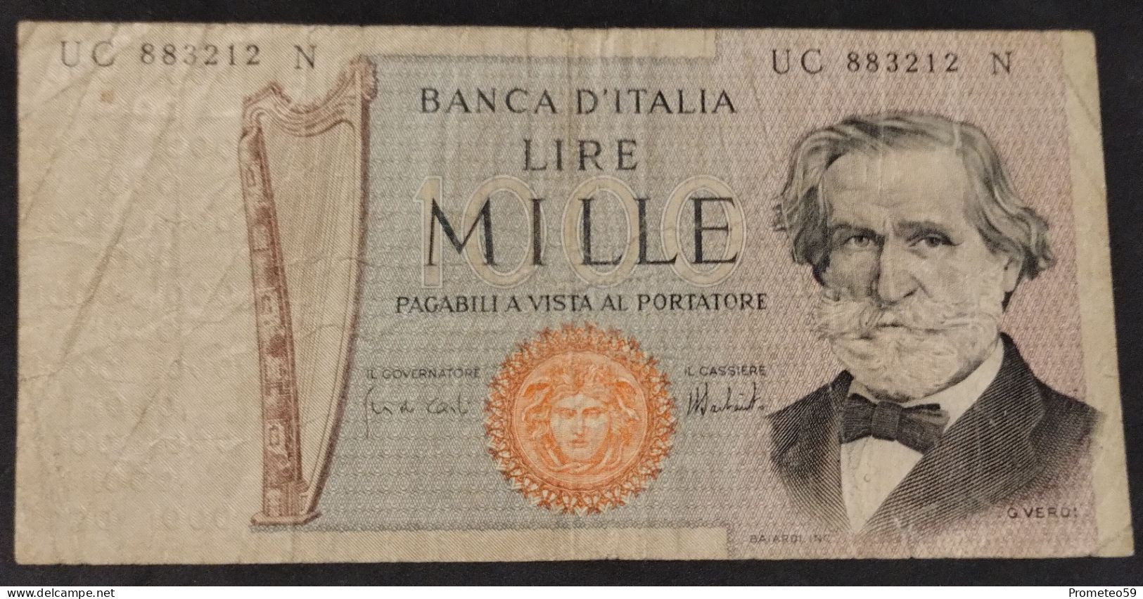 Italia – Billete Banknote De 1.000 Liras – 1975 – Firmas: Carli – Barbarito - 1000 Lire