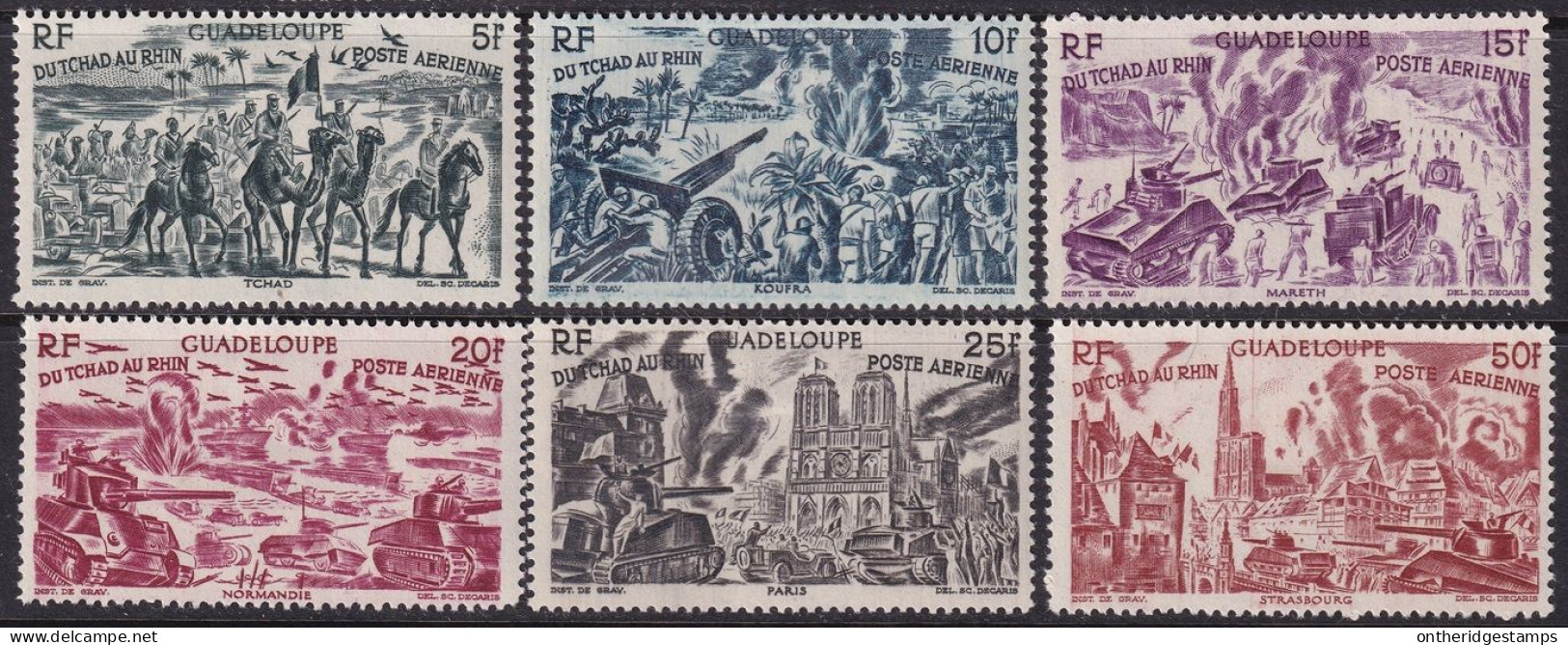 Guadeloupe 1946 Sc C4-9 Yt PA7-12 Air Post Set MH* - Posta Aerea