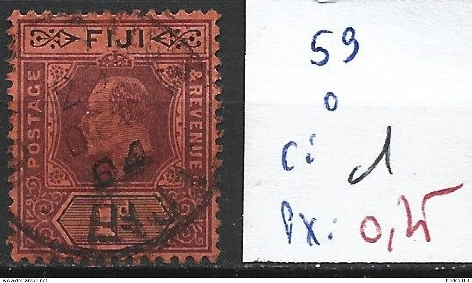 FIDJI 59 Oblitéré Côte 1 € - Fiji (...-1970)