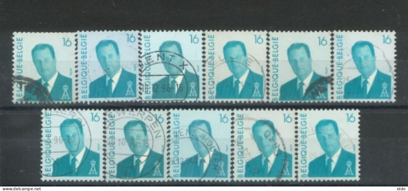 BELGIUM  - 1993, SPECIAL PRICE OF  KING ALBERT II  STAMPS SET OF 11, SG # 3196, USED. - 1993-2013 Koning Albert II (MVTM)