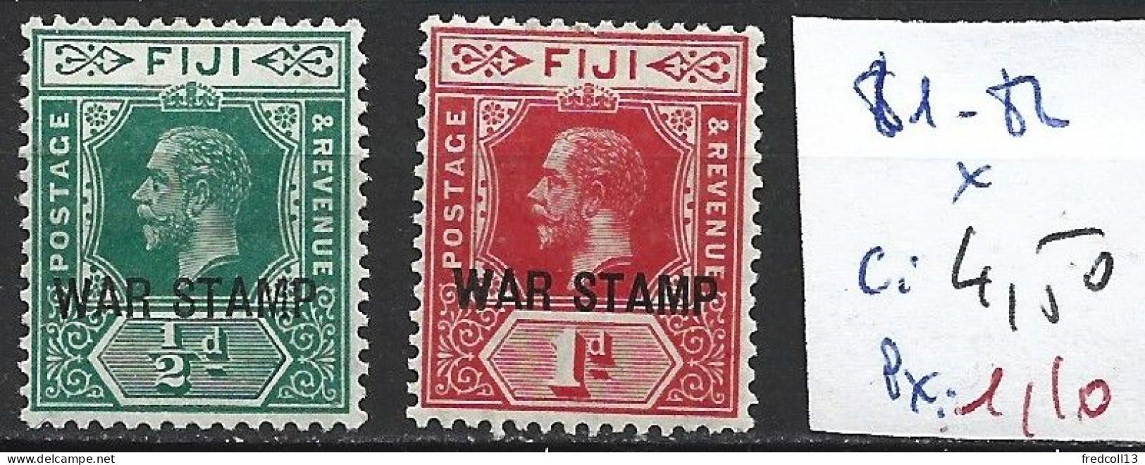 FIDJI 81-82 * Côte 4.50 € - Fiji (...-1970)
