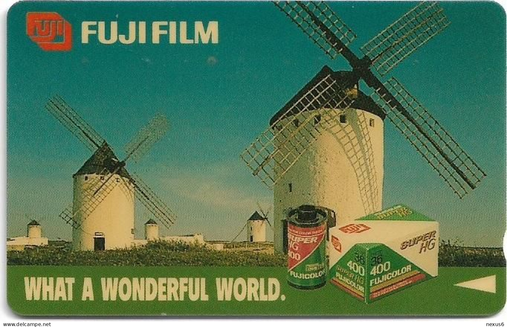 Singapore - Privates Fuji Film - Windmills In La Mancha, Spain - 1SFUM - 23.858ex, Used - Singapour