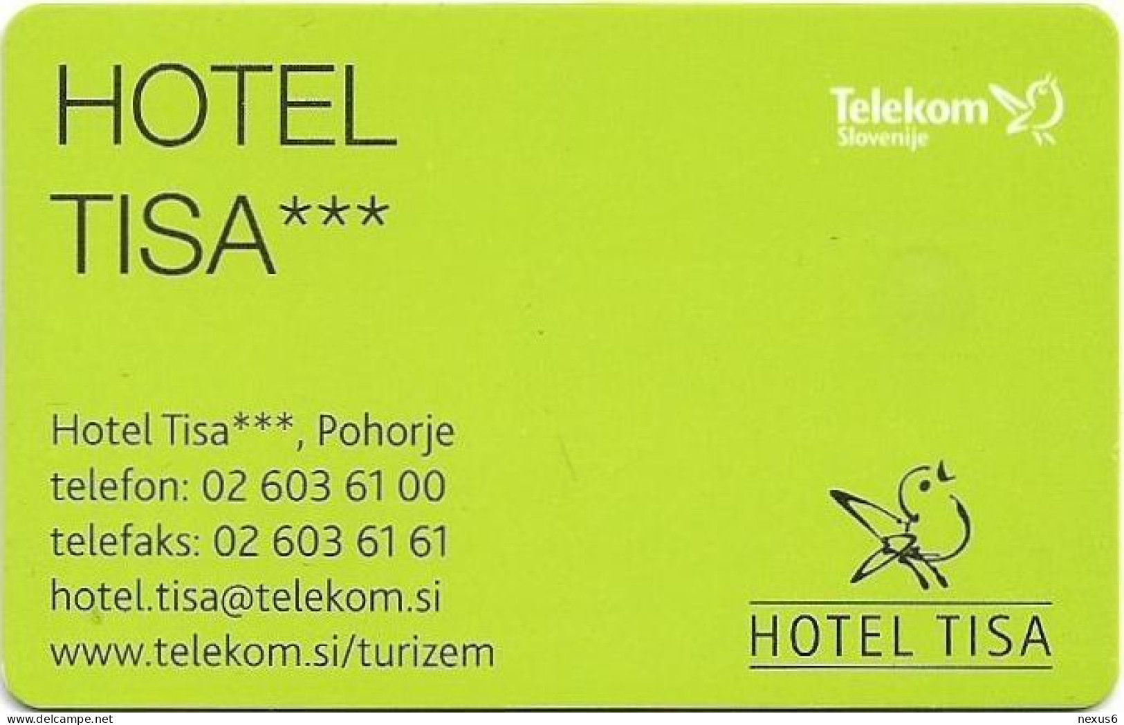 Slovenia - Telekom Slovenije - Hotel Tisa, Gem5 Red, 12.2006, 50Units, 7.000ex, Used - Slowenien