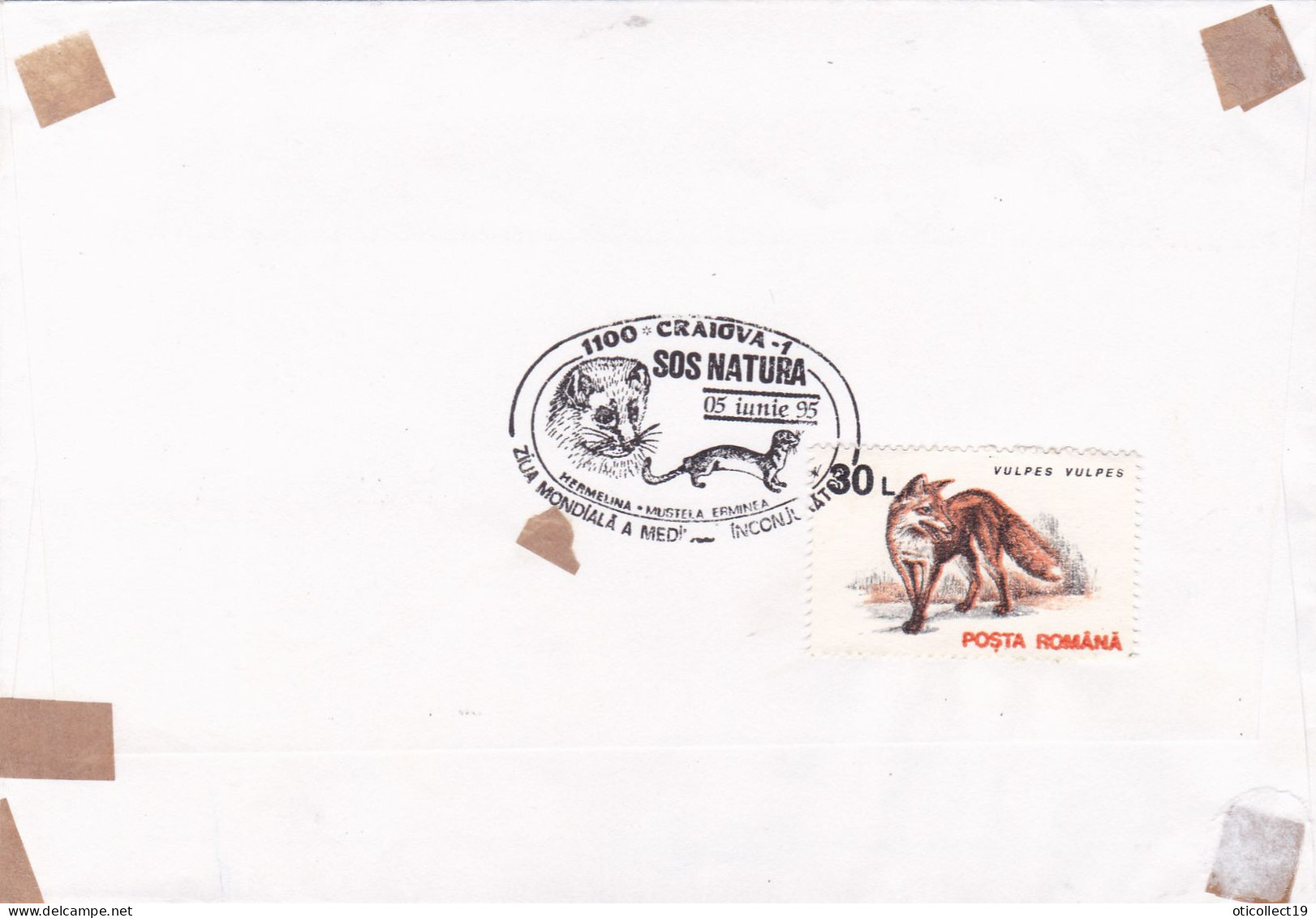 HERMELINA,MUSTEIA HERMINEA,ERMINE,SPECIAL COVER AND PMK RARE 1995, ROMANIA - Rongeurs