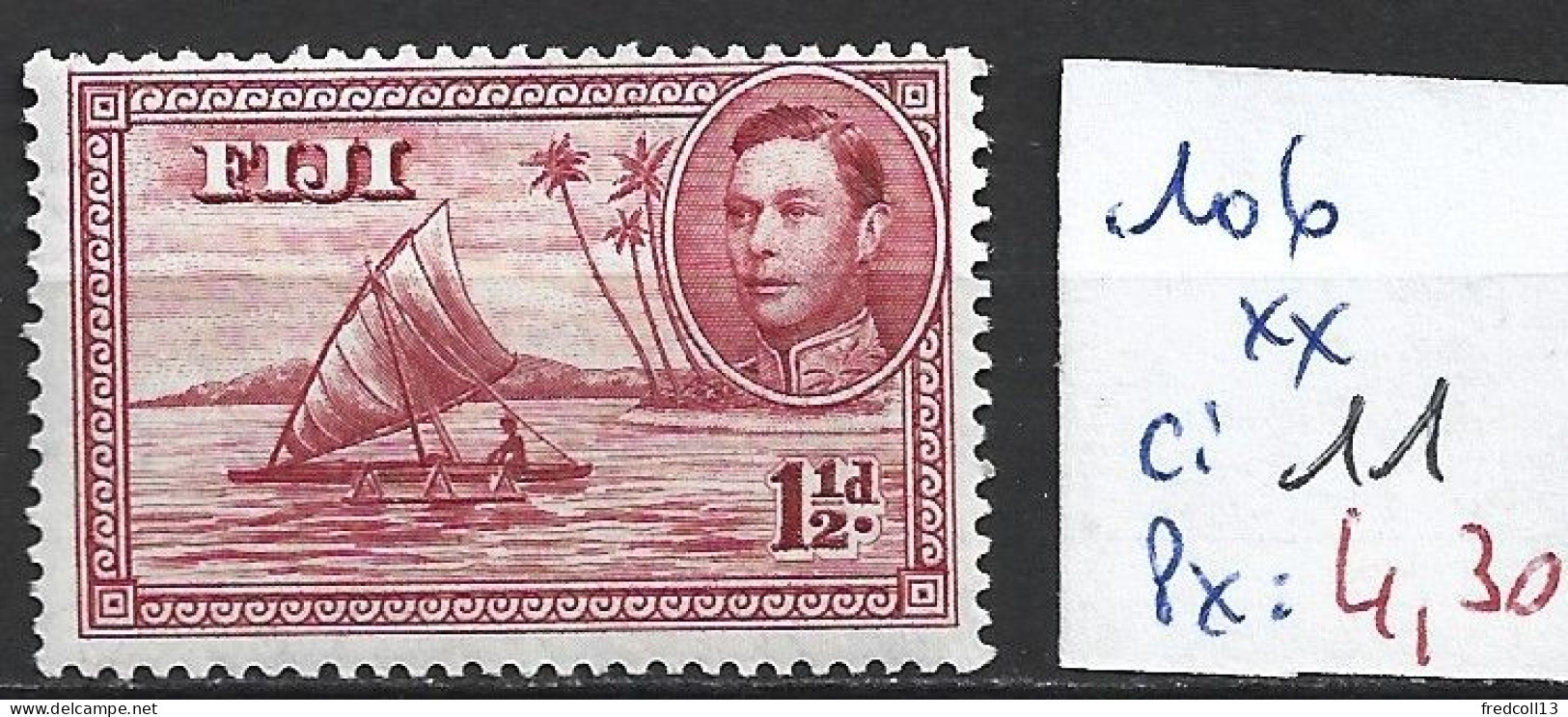FIDJI 106 ** Côte 11 € - Fiji (...-1970)