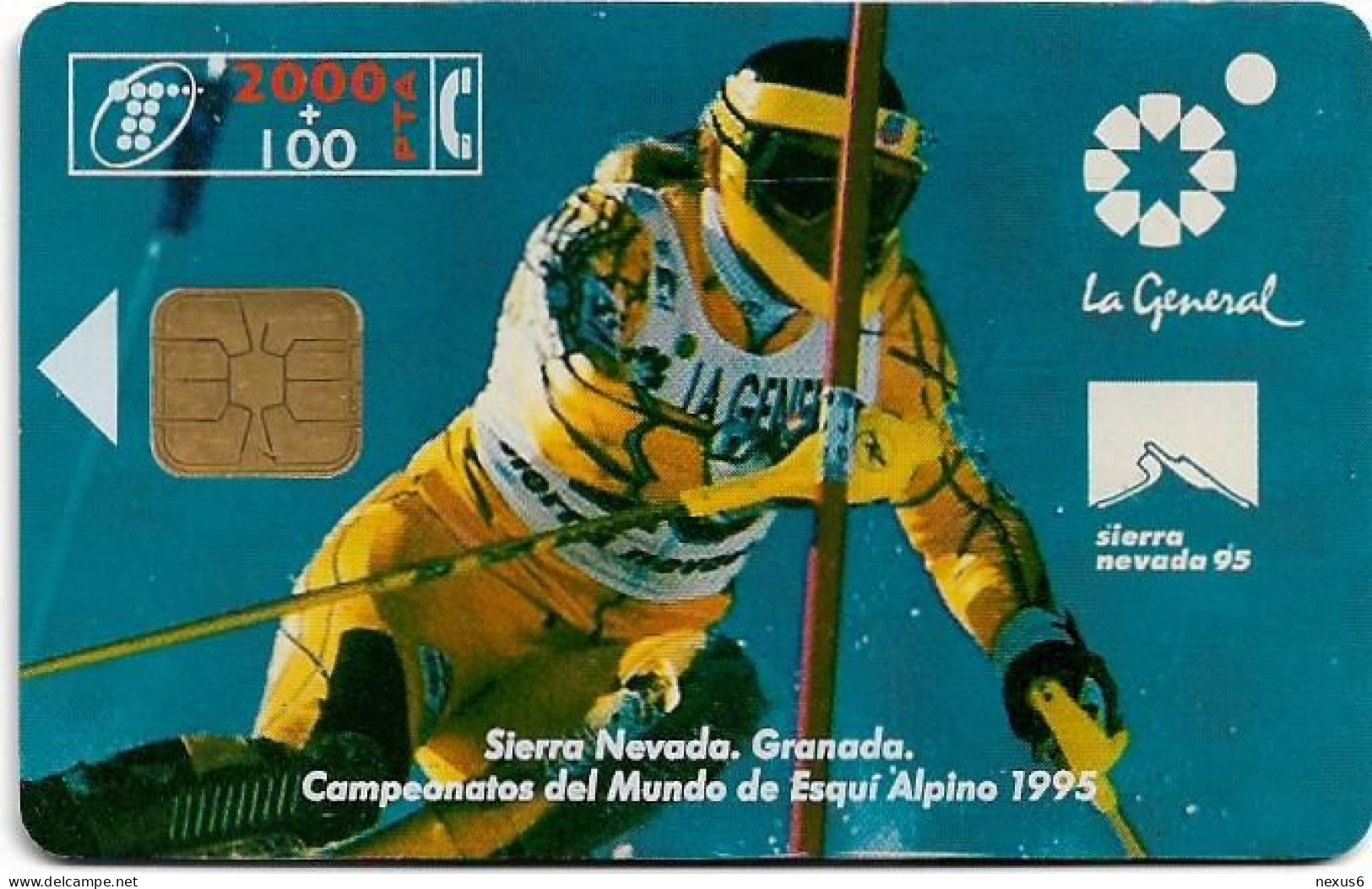 Spain - Telefónica - Campeonato Mundial Esqui Alpino '95 - CP-063 - 01.1995, 2.000PTA, 54.000ex, Used - Commémoratives Publicitaires