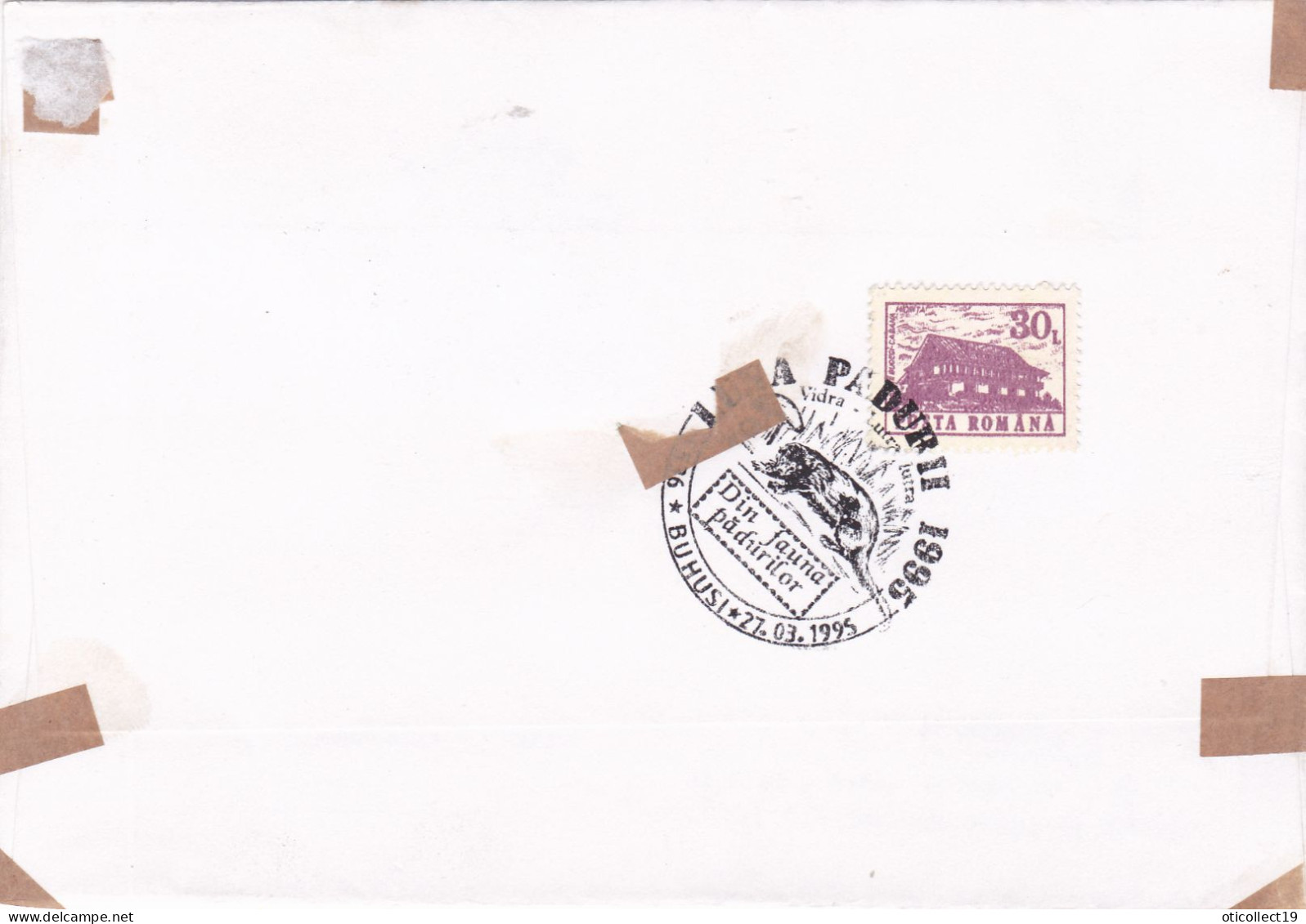 OTTER,SPECIAL COVER AND PMK RARE 1995, ROMANIA - Rodents
