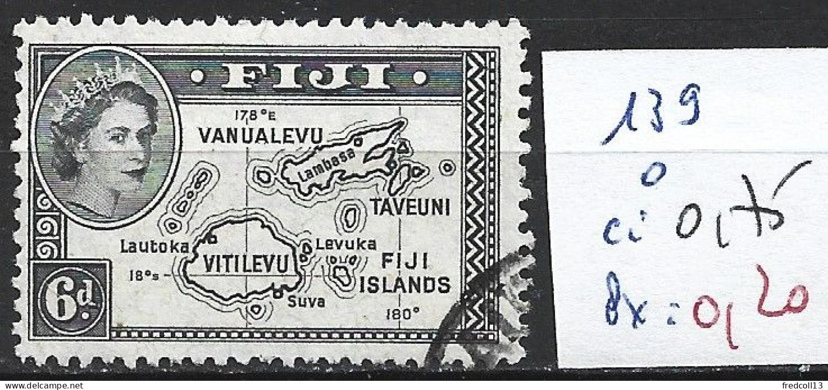 FIDJI 139 Oblitéré Côte 0.75 € - Fiji (...-1970)