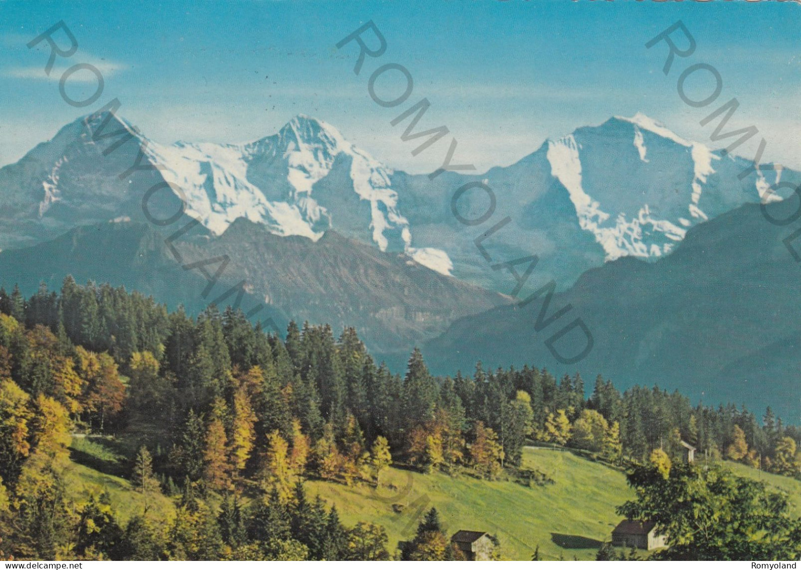 CARTOLINA  BERNER OBERLAND,BERNA,SVIZZERA-EIGER M.3970,MONCH M.4099,JUNGFRAU M.4158-VIAGGIATA 1966 - Oberburg