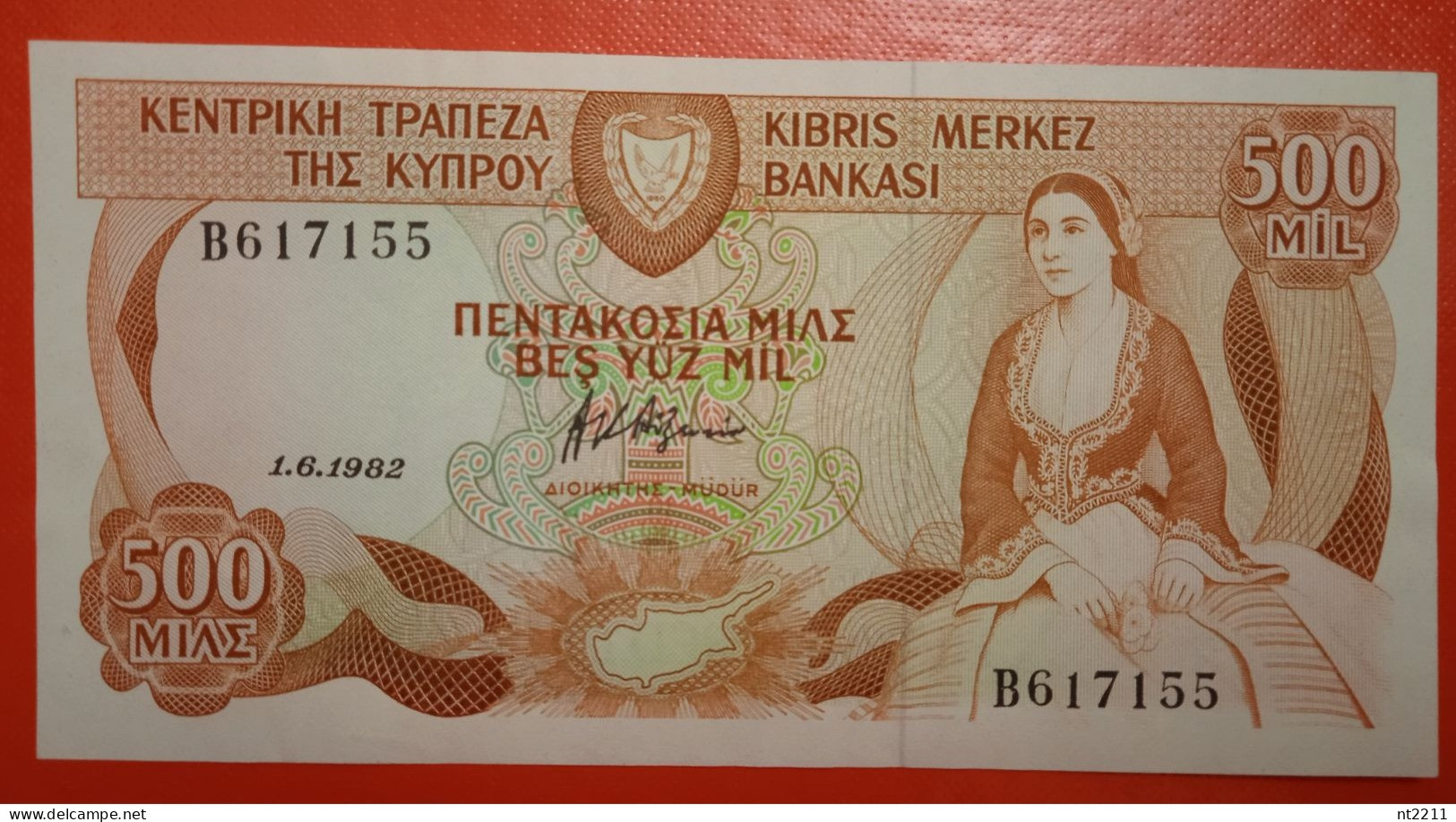 Banknote 500 Mils Cyprus 1982 AUNC - Chipre