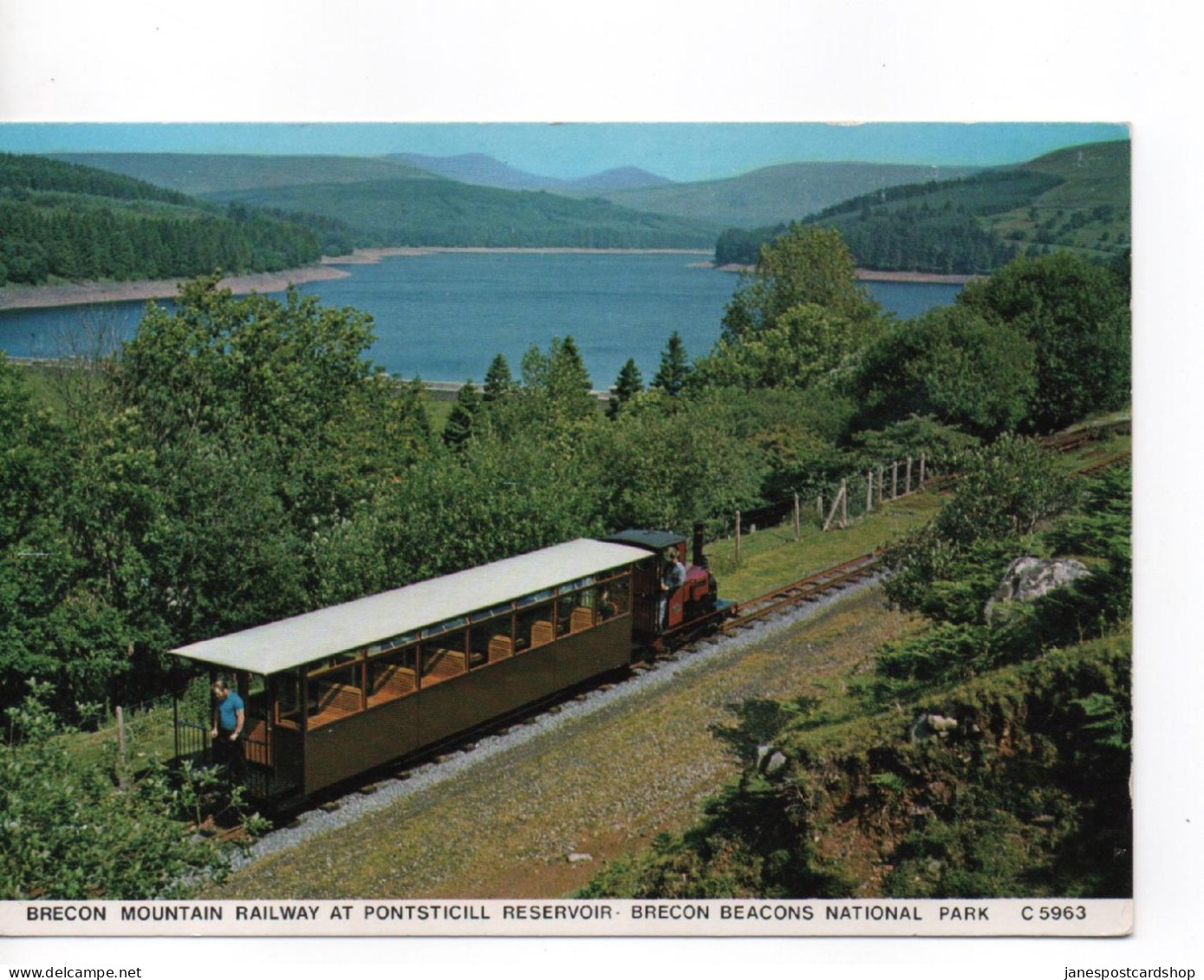 BRECON MOUNTAIN RAILWAY AT PONTSTICILL RESERVOIR - BRECON BEACONS NATIONAL PARK - WALES - Breconshire