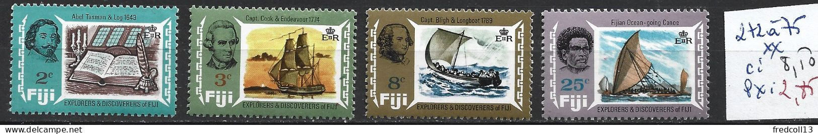 FIDJI 272 à 75 ** Côte 8.50 € - Fiji (...-1970)