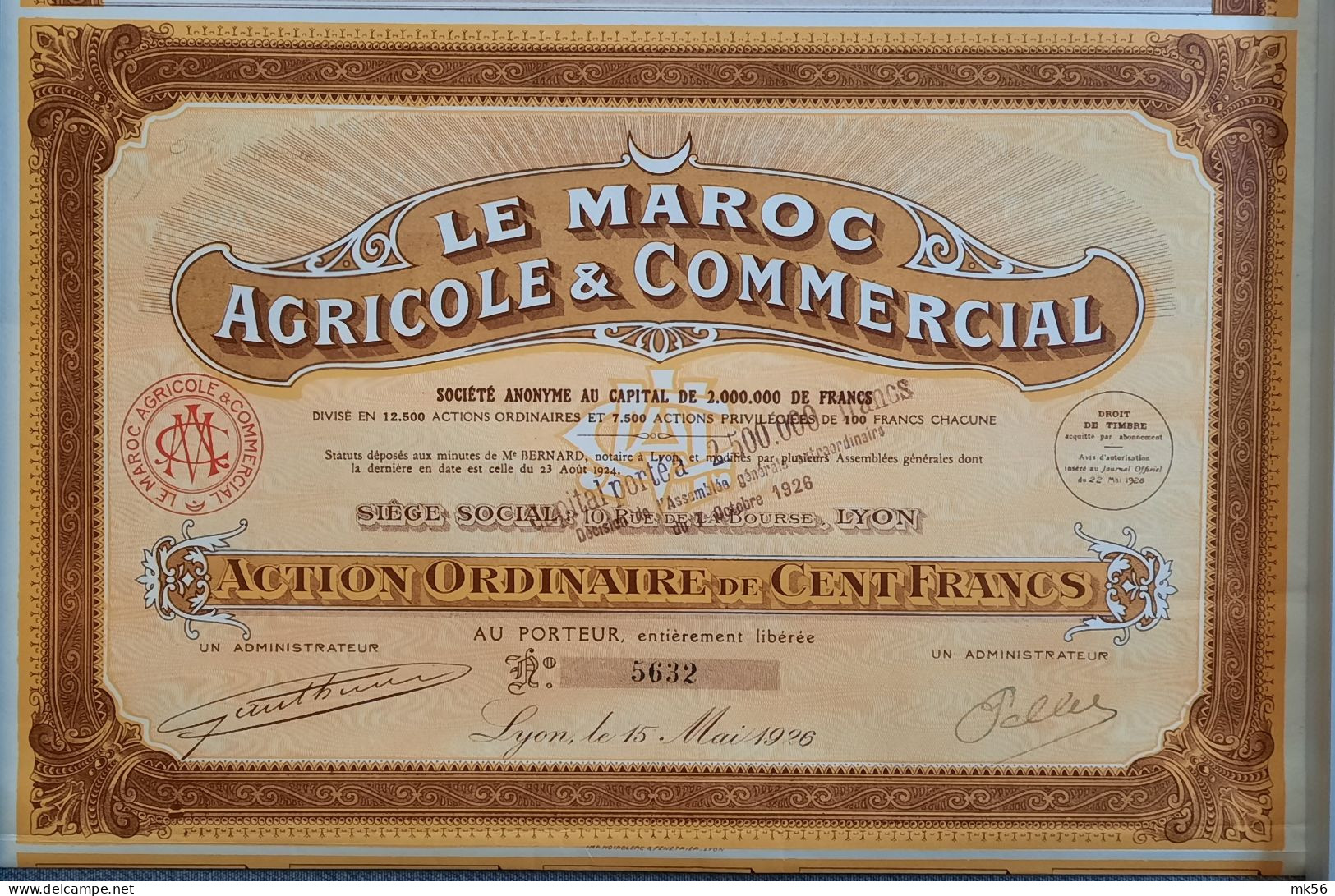 Le Maroc Agricole & Commerciale - Lyon - 1926 - Agricultura