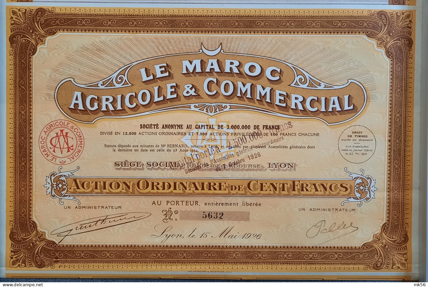 Le Maroc Agricole & Commerciale - Lyon - 1926 - Landbouw
