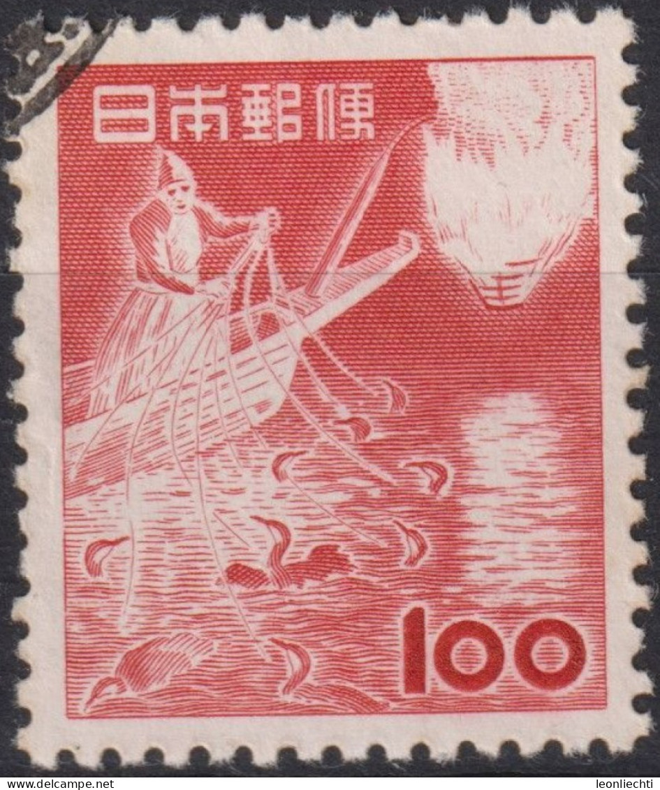 1953 Japan-Nippon ° Mi:JP 592, Sn:JP 584, Yt:JP 539, Cormorant Fishing - Used Stamps