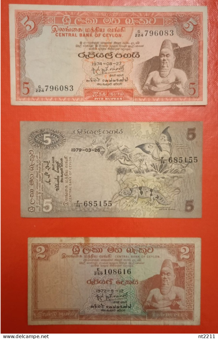 Banknotes Set Ceylon - Sri Lanka