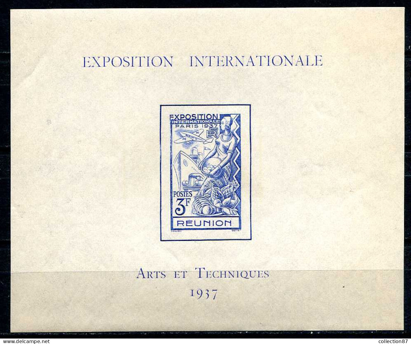 Réf 81 < REUNION < BF N° 1 * * Neuf Luxe - MNH * * < Bloc Exposition Paris 1937 Arts Et Techniques - Blocks & Sheetlets