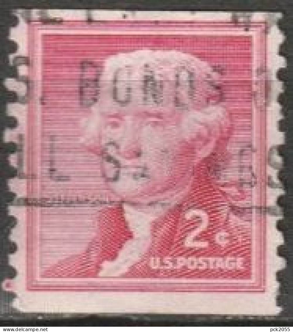 USA 1954  Mi-Nr.654 O Gestempelt Rollenmarke Thomas Jefferson ( U 45) Günstige Versandkosten - Rollenmarken