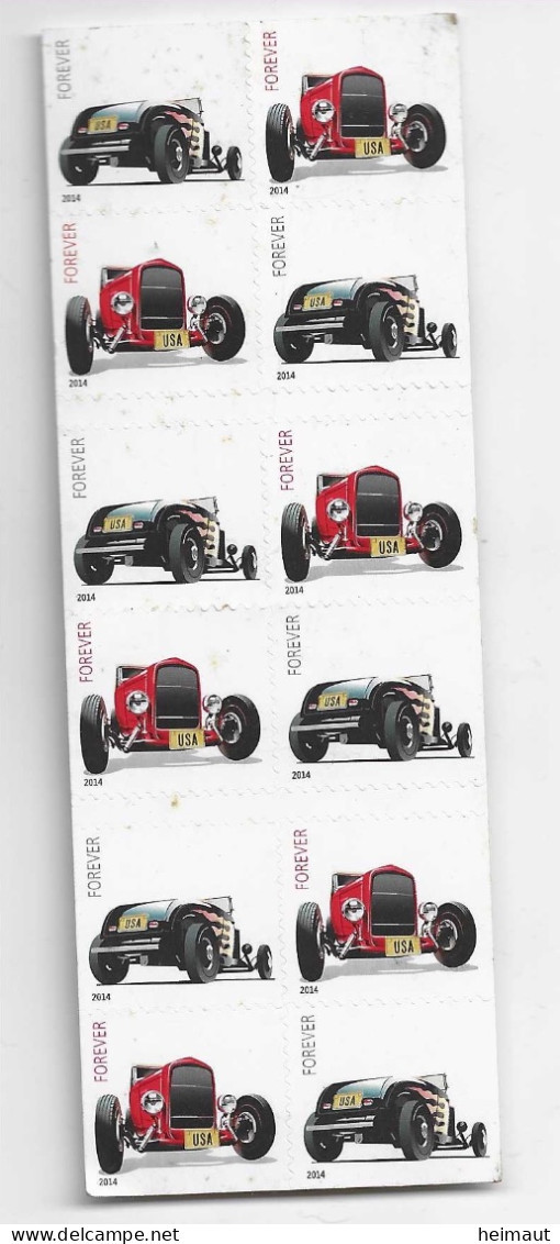 Twenty First Class Forever Stamps HOT RODS - Nuevos