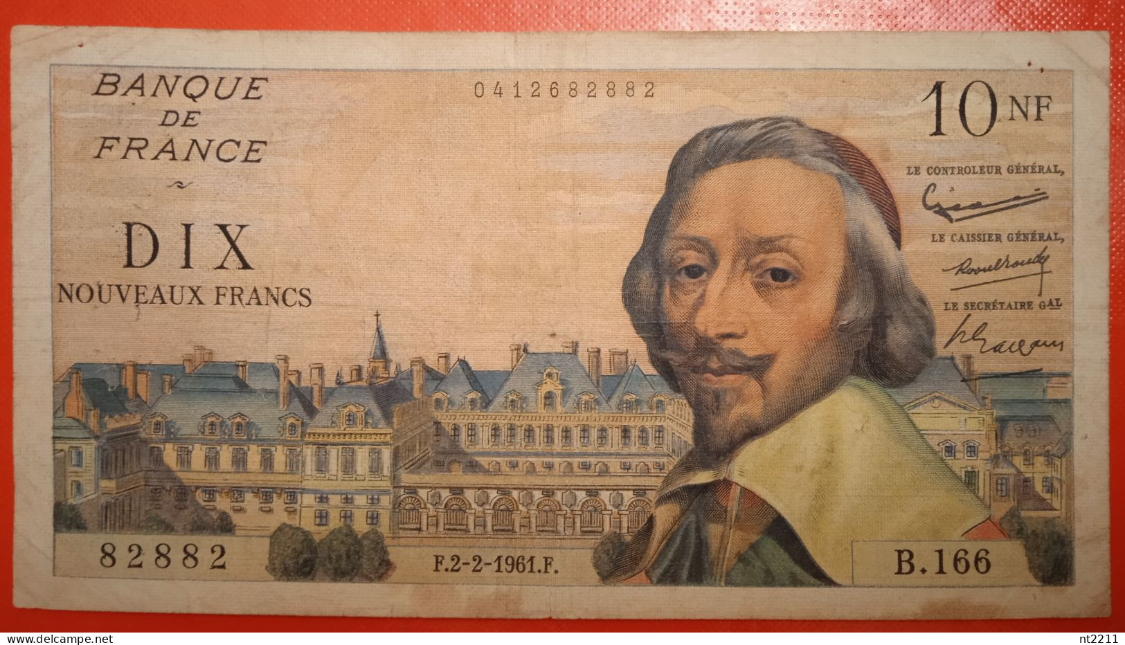 Banknote 10 Francs France 1961 - 10 NF 1959-1963 ''Richelieu''