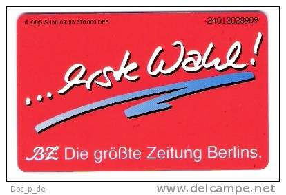 Germany - S 138/93 - BZ Erste Wahl - Berlin Newspaper - Zeitung - Chip Card - S-Series: Schalterserie Mit Fremdfirmenreklame