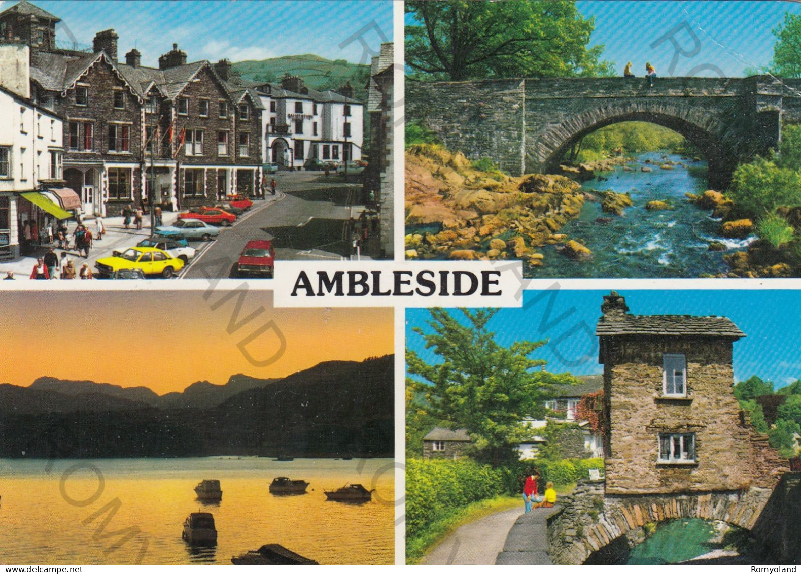 CARTOLINA  AMBLESIDE,CUMBERLAND/WESTMORLAND,INGHILTERRA,REGNO UNITO-VIAGGIATA 1991 - Ambleside