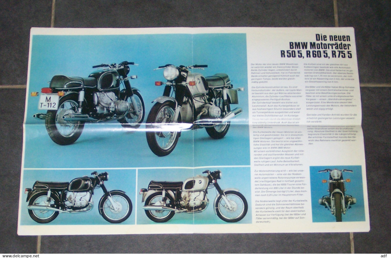 PUB PUBLICITE MOTO MOTOS MOTOCYCLETTES BMW R 50/5, R60/5, R75/5 - Motorräder