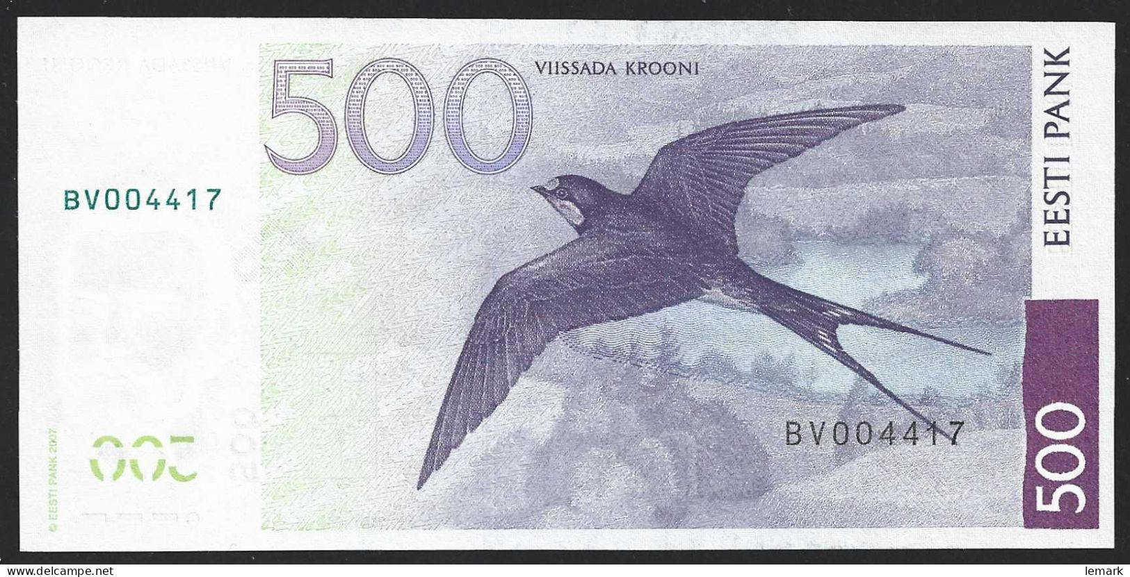 Estonia 500 Krooni 2007 P89 BV004417 UNC - Estonia