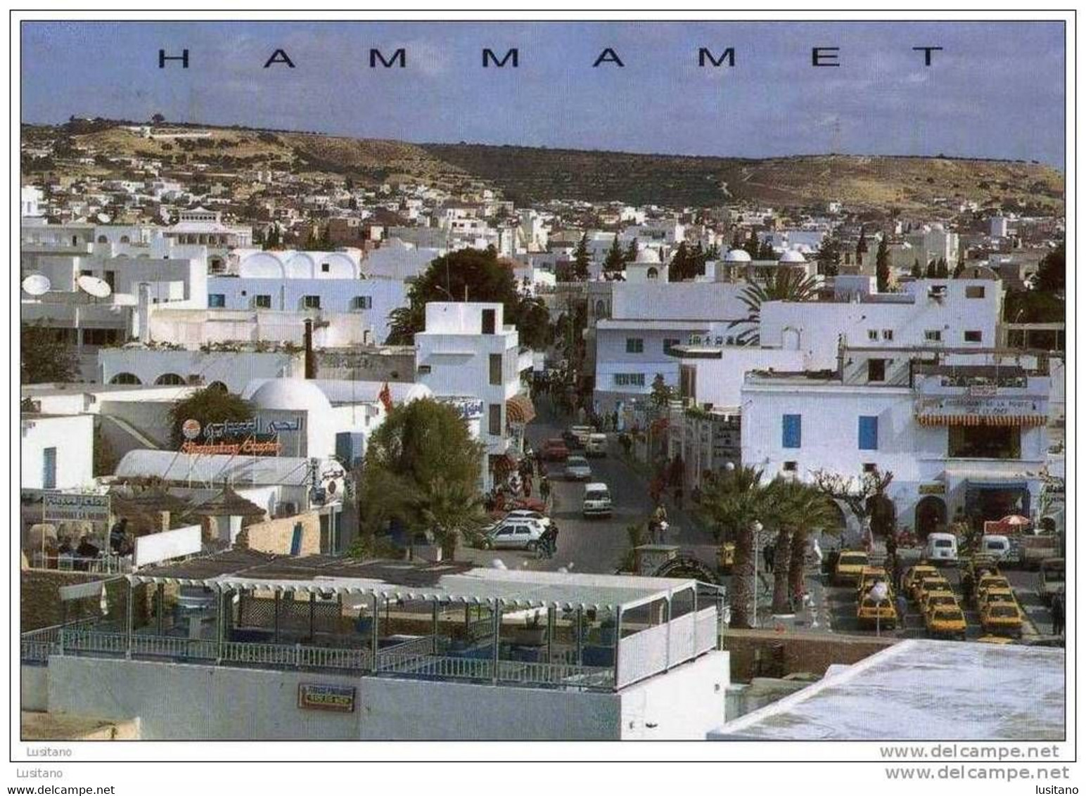 Hammamet - Taxi Taxis Cars Voitures - Timbre Stamp - Tunisia - Tunisie ( 2 Scans ) - Taxis & Fiacres