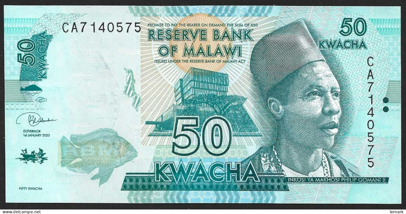 Malawi 50 Kwacha 2020 P64g UNC - Malawi