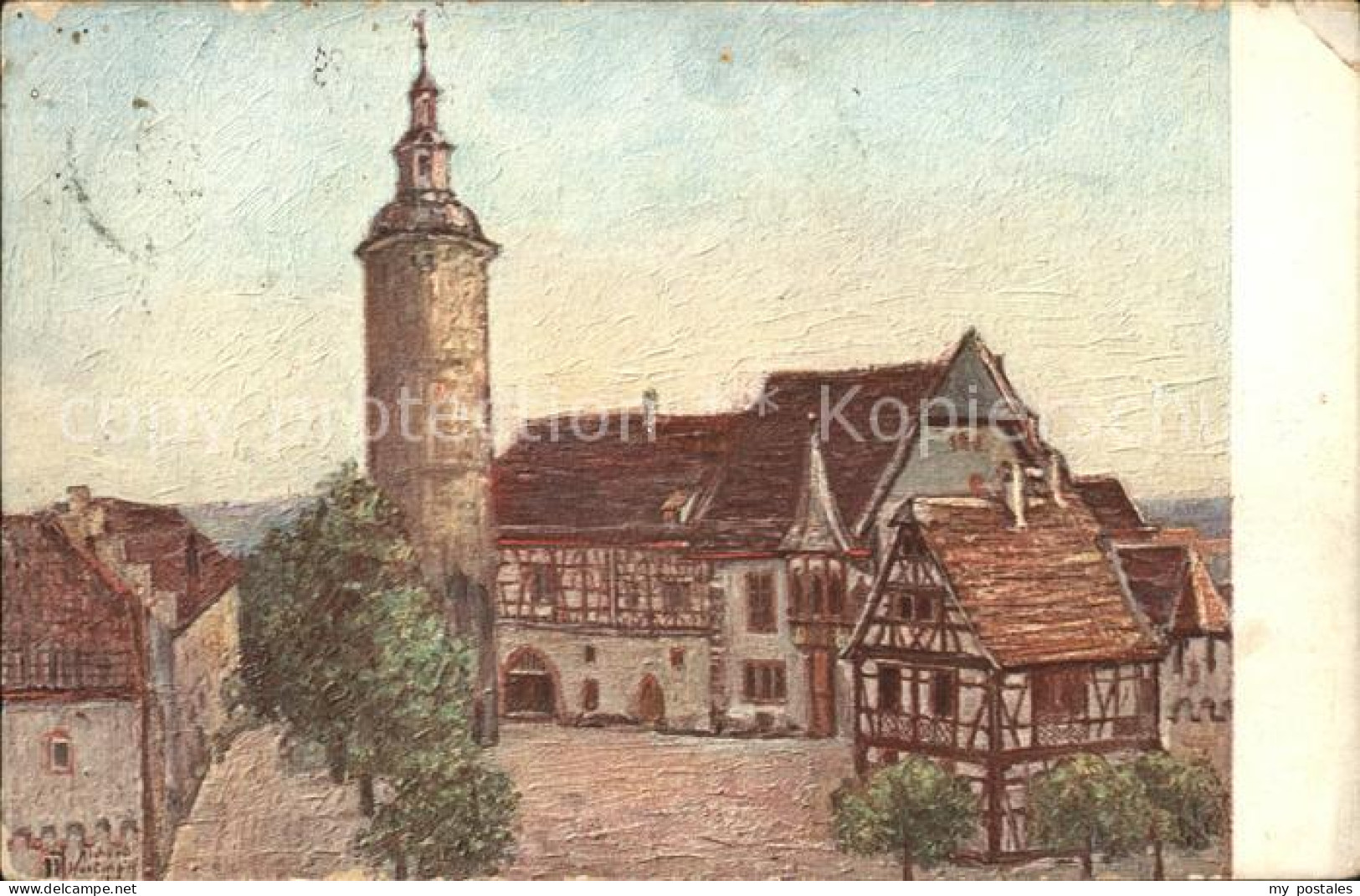 41579299 Tauberbischofsheim Schloss Oelgemaelde Tauberbischofsheim - Tauberbischofsheim