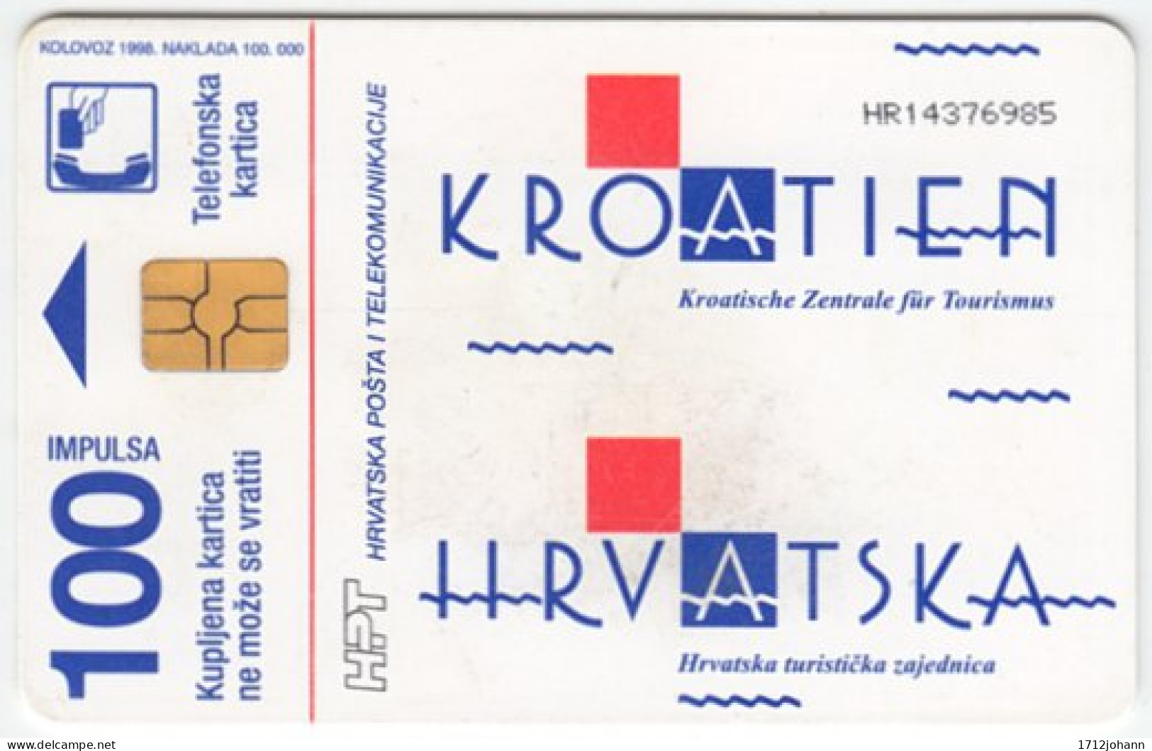 CROATIA B-970 Chip HPT - Used - Croatia