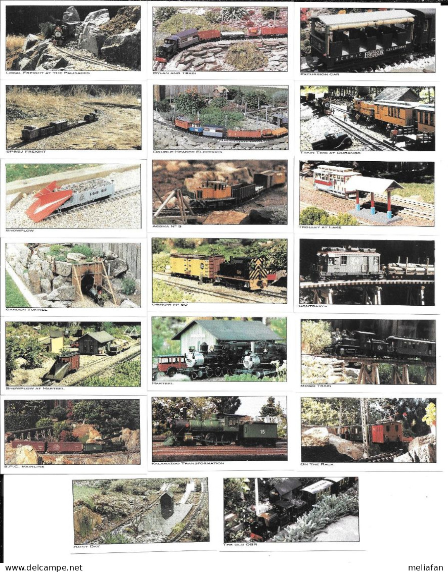 BB06 - SERIE COMPLETE 20 CARTES - CHEMINS DE FER MINIATURES DES U.S.A. - Eisenbahnverkehr