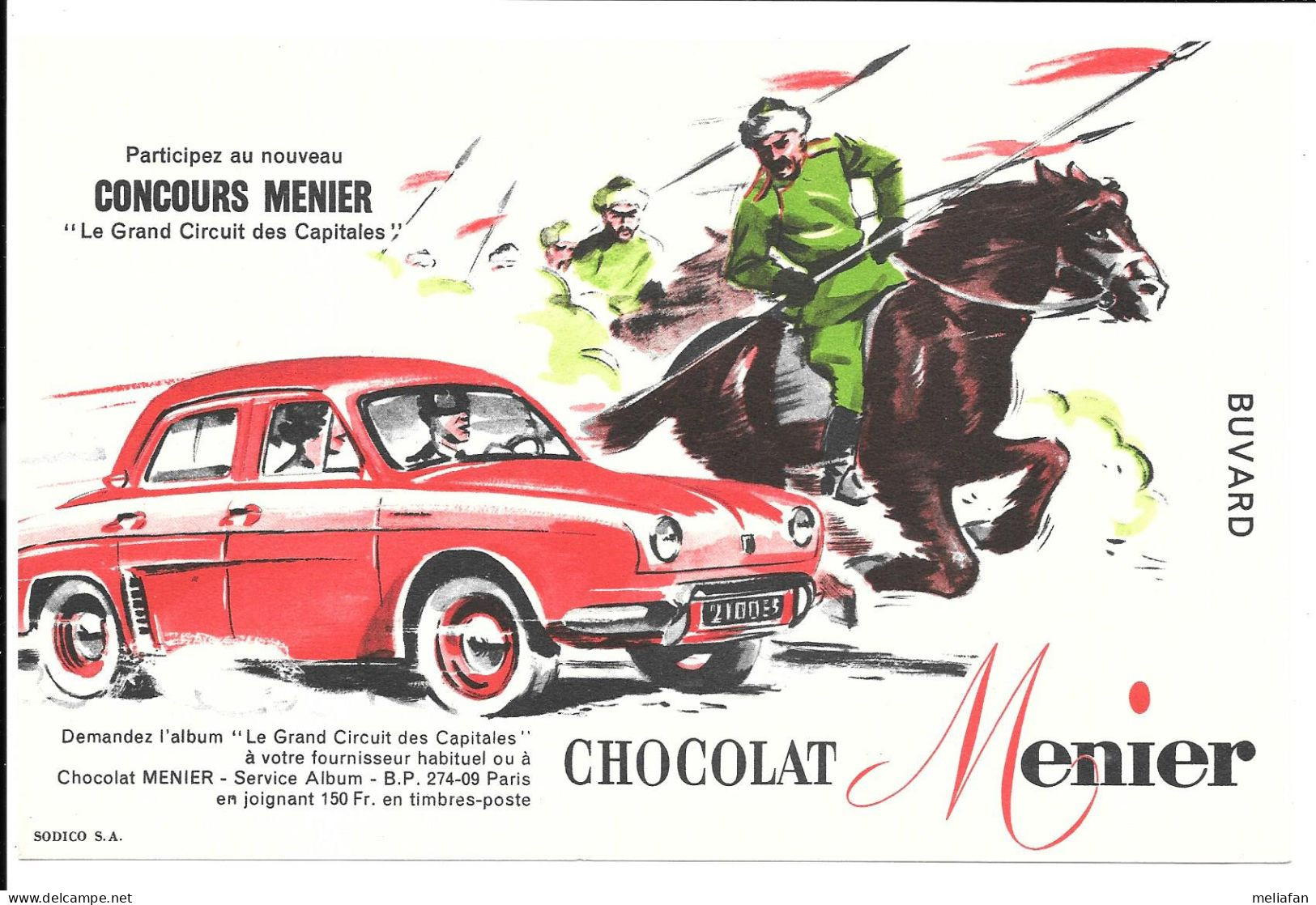 GF2360 - BUVARD CHOCOLAT MENIER - RENAULT DAUPHINE - Chocolat