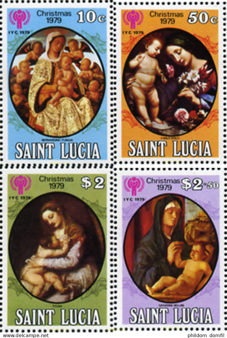 360657 MNH SANTA LUCIA 1979 NAVIDAD - AÑO INTERNACIONAL DEL NIÑO - St.Lucie (1979-...)