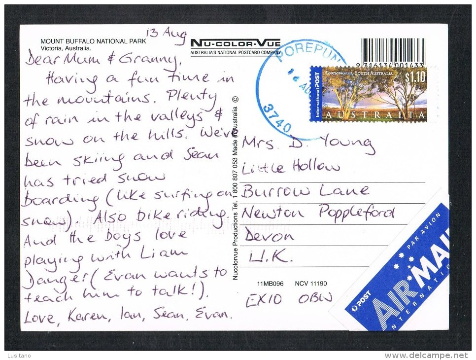 AUSTRALIA - MOUNT BUFFALO NATIONAL PARK - USED STAMP TIMBRE ( 2 SCANS ) - Andere & Zonder Classificatie