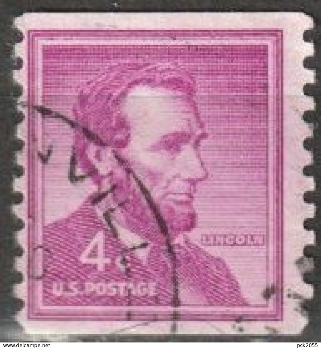 USA 1954  Mi-Nr.657 O Gestempelt Rollenmarke Abraham Lincoln ( U 54) Günstige Versandkosten - Francobolli In Bobina