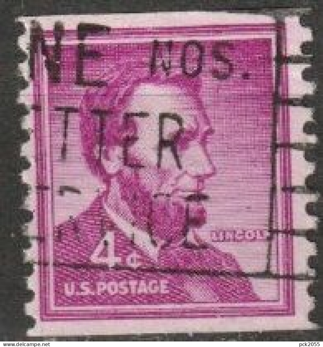 USA 1954  Mi-Nr.657 O Gestempelt Rollenmarke Abraham Lincoln ( U 56) Günstige Versandkosten - Roulettes