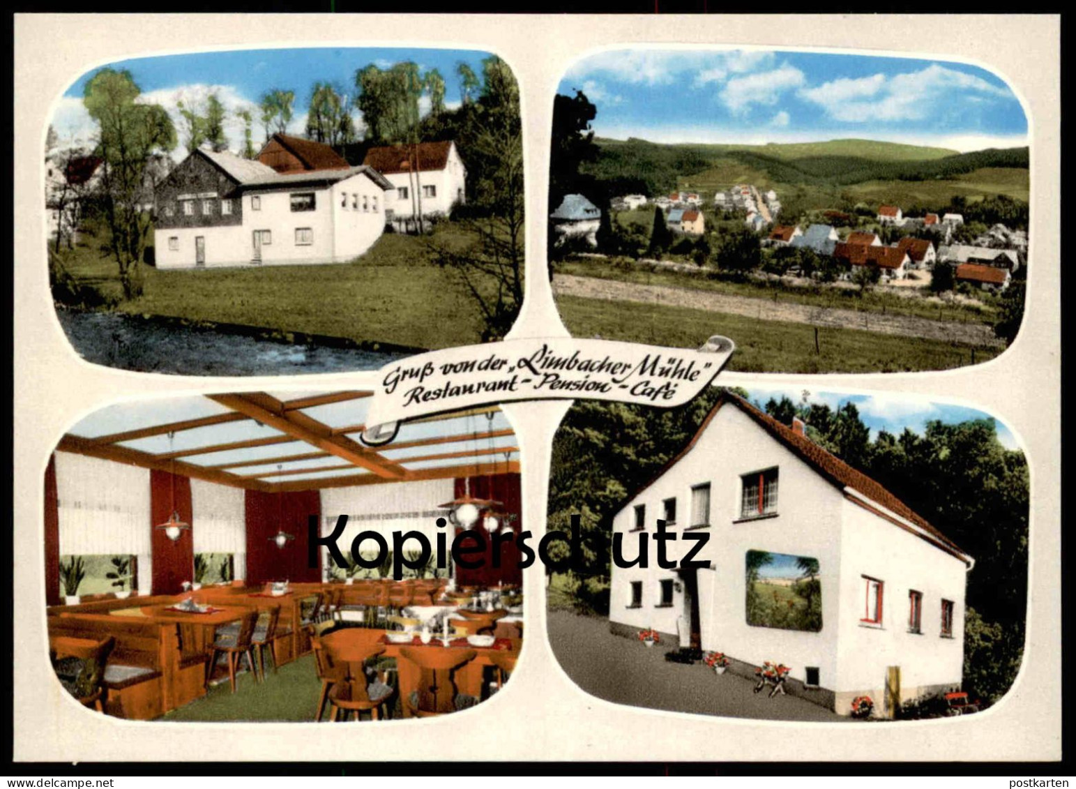 ÄLTERE POSTKARTE GRUSS VON DER LIMBACHER MÜHLE RESTAURANT PENSION CAFÉ LIMBACH HACHENBURG Rheinland-Pfalz AK Postcard - Hachenburg