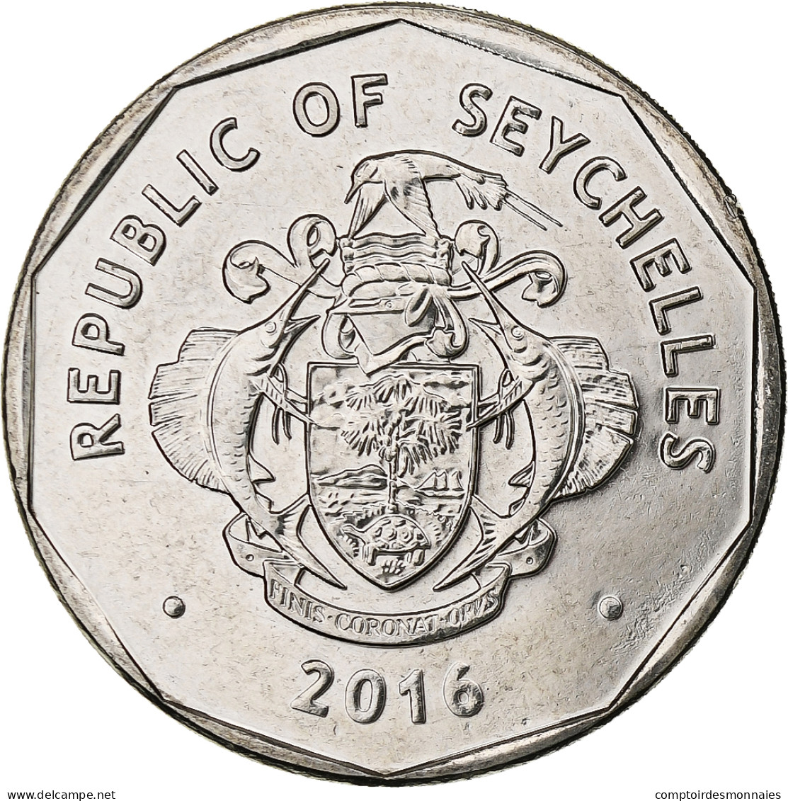 Seychelles, 5 Rupees, 2016, Nickel Plaqué Acier, SPL - Seychelles