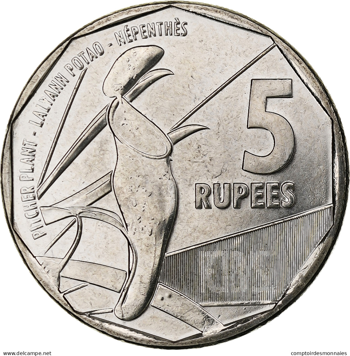 Seychelles, 5 Rupees, 2016, Nickel Plaqué Acier, SPL - Seychellen