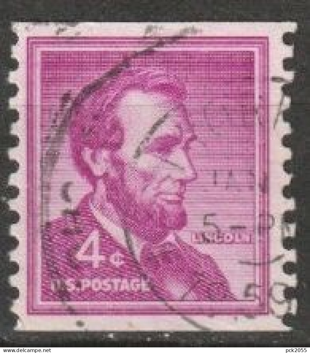 USA 1954  Mi-Nr.657 O Gestempelt Rollenmarke Abraham Lincoln ( U 58) Günstige Versandkosten - Rollen