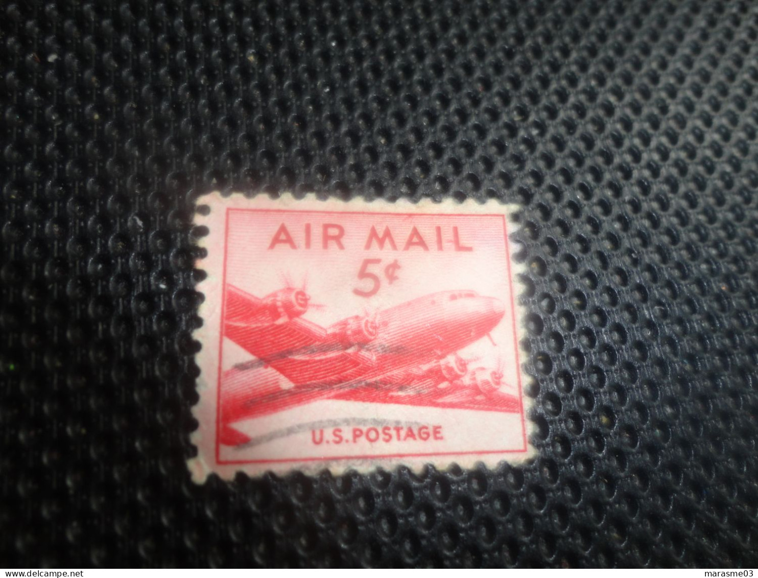 TIMBRE : : U.S. Postage  5c AIR MAIL Avion Vers La Droite (vers 1950) - Usati