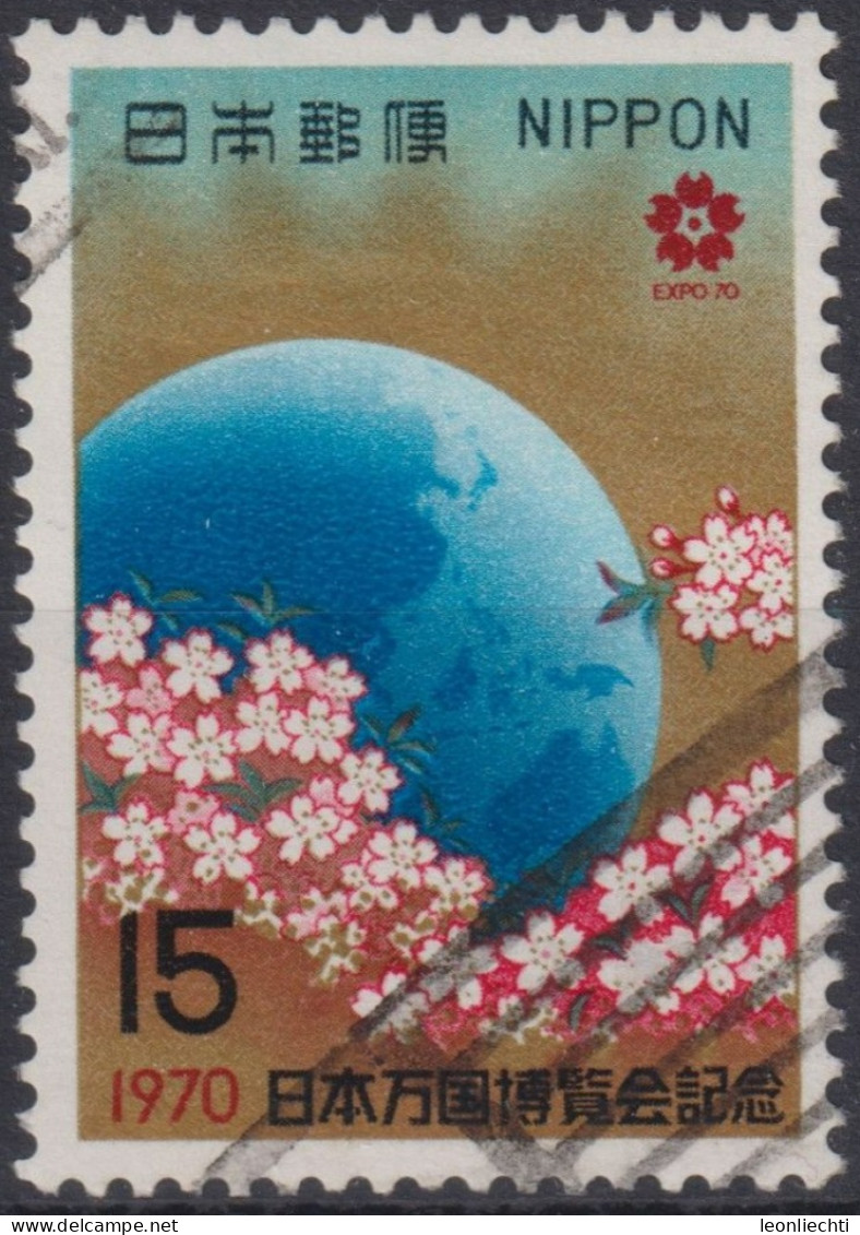 1970 Japan-Nippon ° Mi:JP 1071A, Sn:JP 1024, Yt:JP 973, Cherry Blossoms Around Globe - Gebruikt